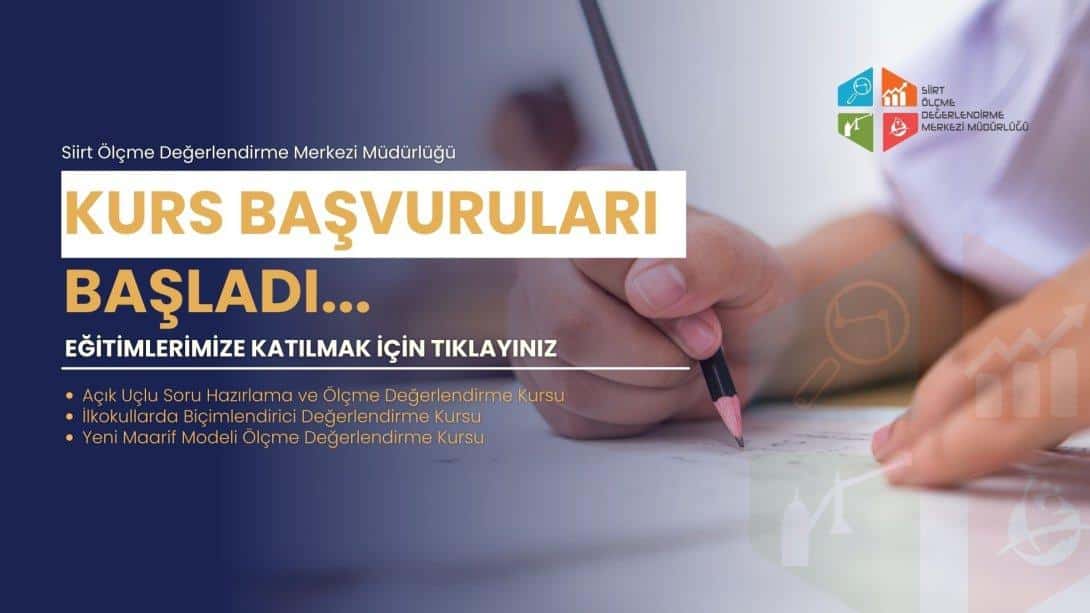 KURS BAŞVURULARI BAŞLADI